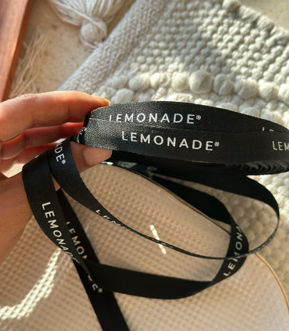 Personalized twill ribbon in vibrant colors for gifts, celebrations, and special events.
Black - LemonadeStationery