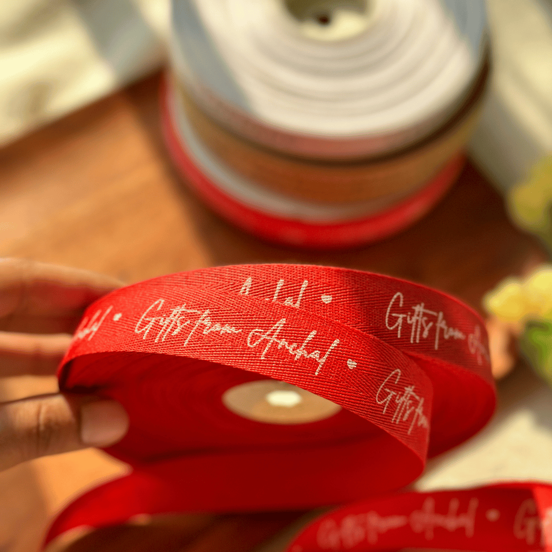 Personalized twill ribbon in vibrant colors for gifts, celebrations, and special events.
Red - 20mm - LemonadeStationery