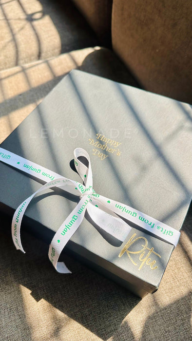 Personalized Twill Ribbon - White - LemonadeStationery