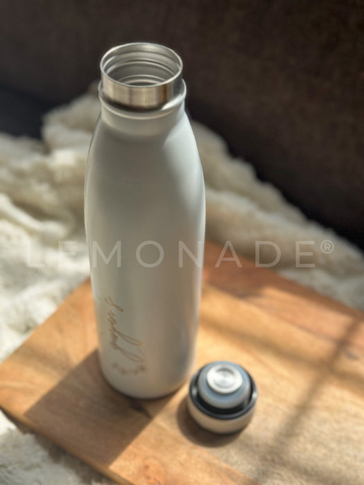 Personalized - Vaccum Bottle - Chalk White - LemonadeHome