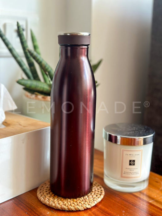 Personalized - Vaccum Bottle - Mahogany - LemonadeHome