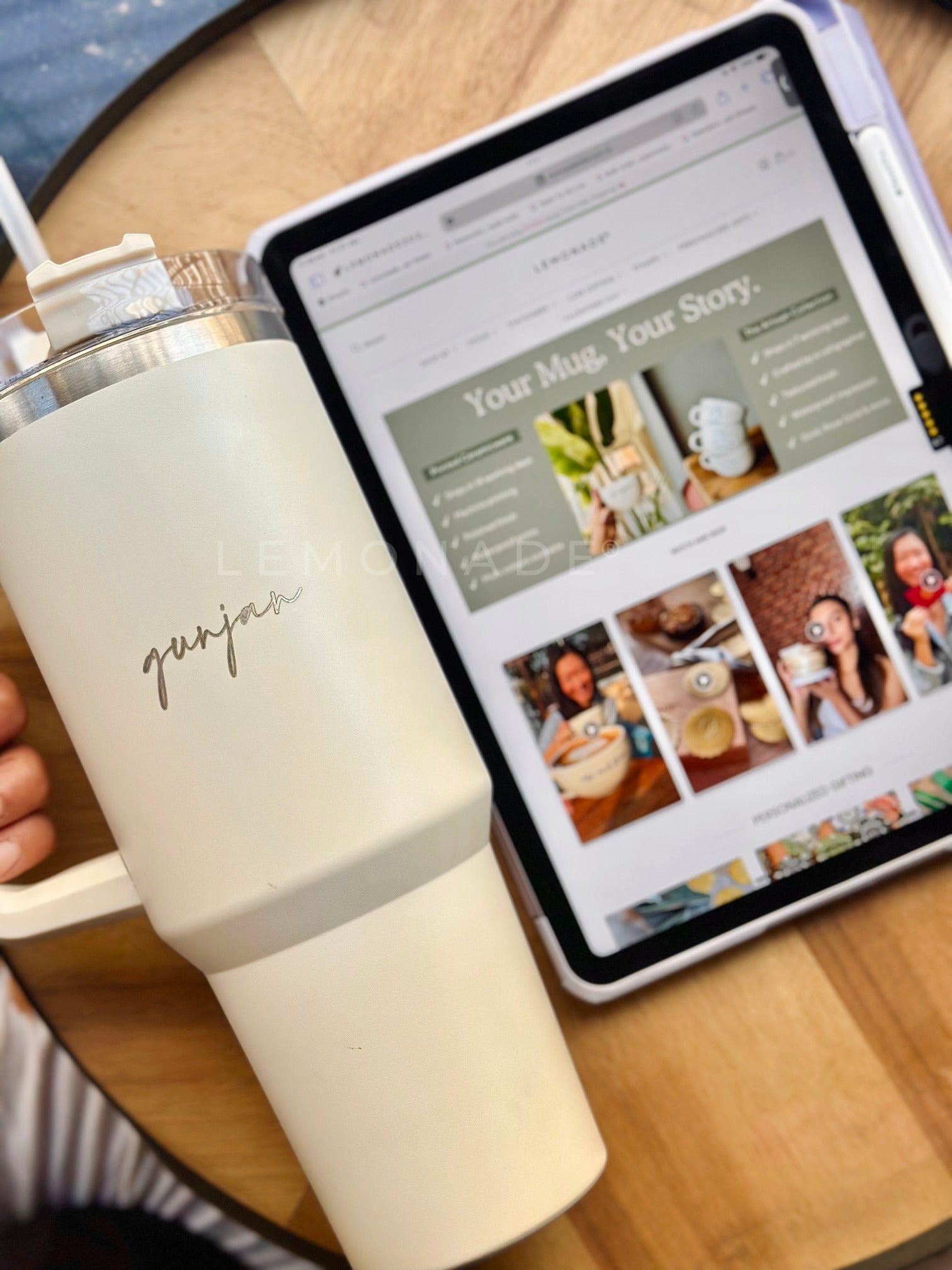 Personalized - Voyager Mug Expedition Tumbler - White - LemonadeHome