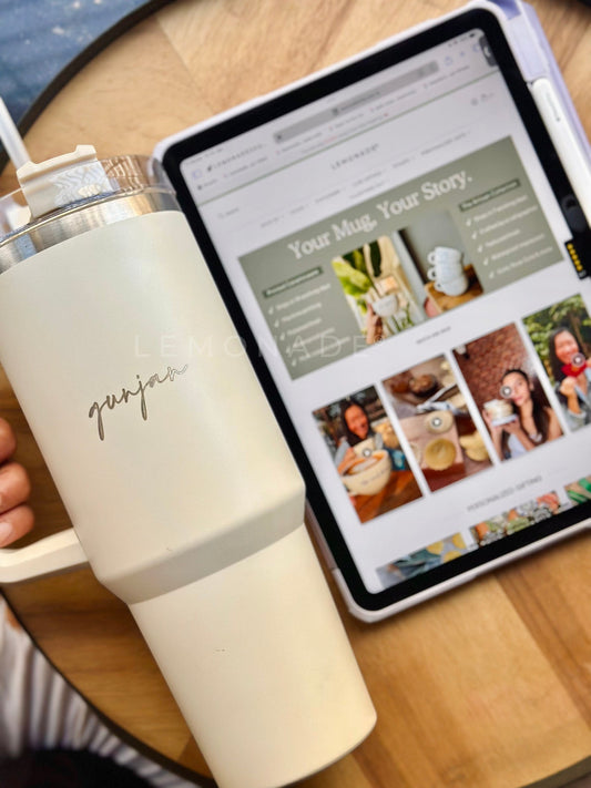 Personalized - Voyager Mug Expedition Tumbler - White - LemonadeHome