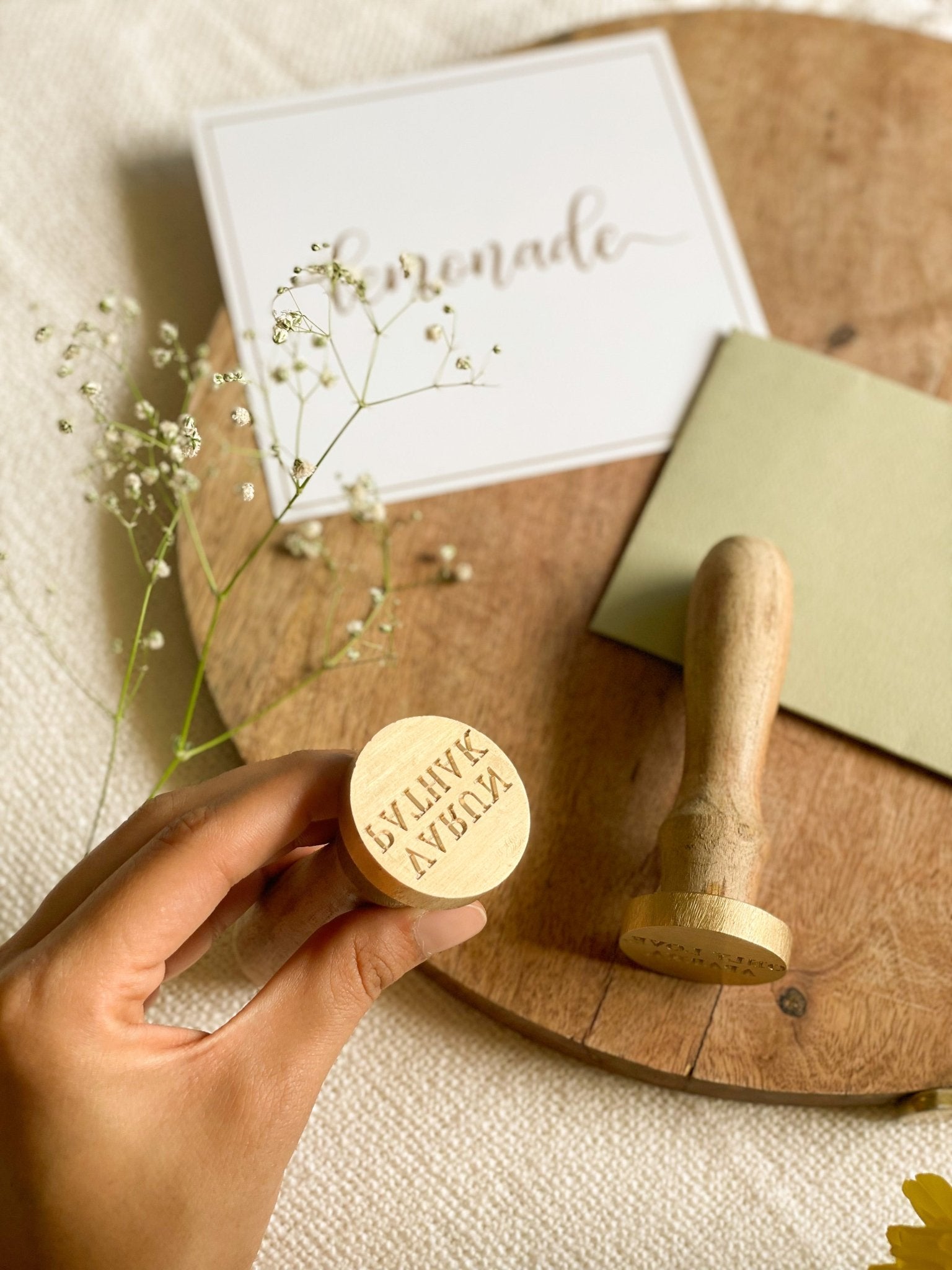 Personalized - Wax Seal Stamp - 2 inch - LemonadeCustom Stamps
