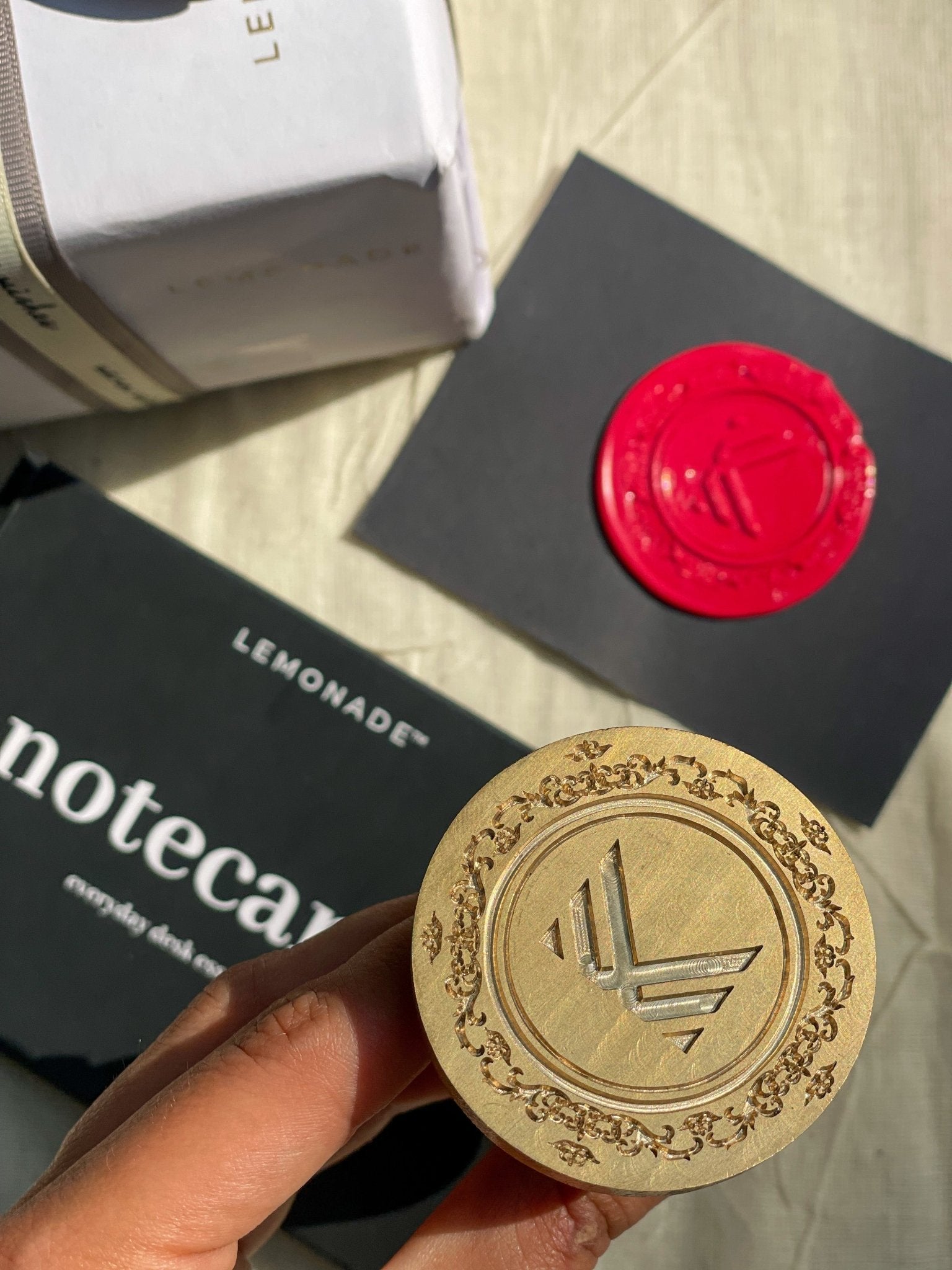 Personalized - Wax Seal Stamp - 2 inch - LemonadeCustom Stamps