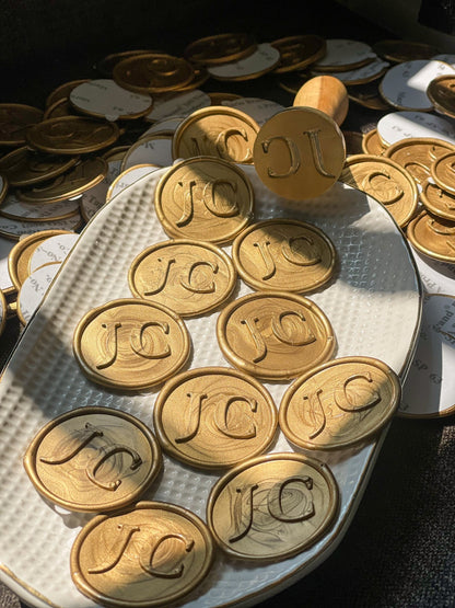 Personalized - Wax Seal Stamp and Self Adhesive | Peel - n - Stick Wax Stickers - LemonadeCustom Stamps