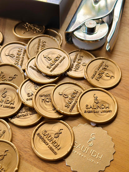 Personalized - Wax Seal Stamp and Self Adhesive | Peel - n - Stick Wax Stickers - LemonadeCustom Stamps