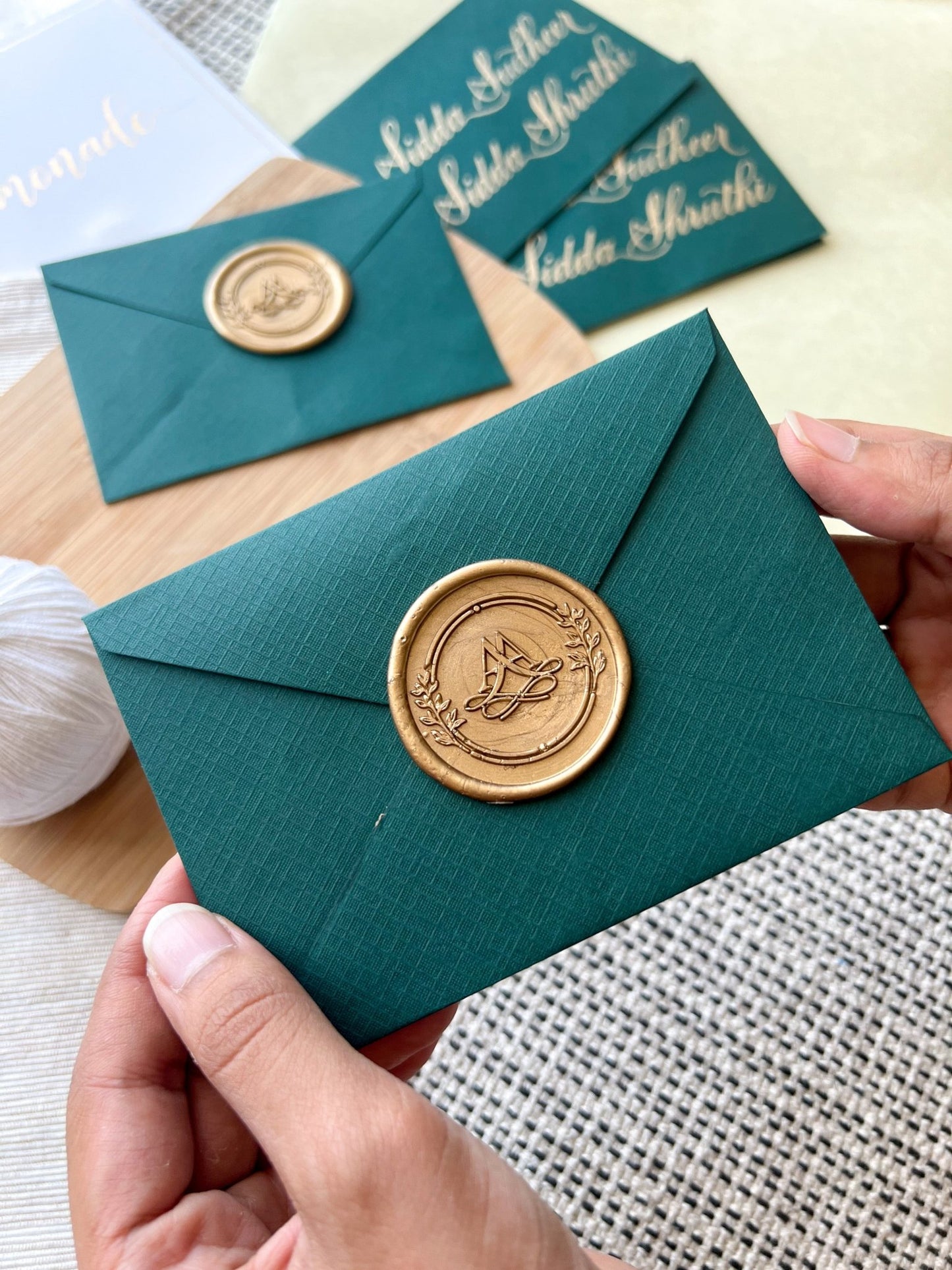 Personalized - Wax Seal Stamp and Self Adhesive | Peel - n - Stick Wax Stickers - LemonadeCustom Stamps