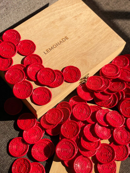 Personalized - Wax Seal Stamp and Self Adhesive | Peel - n - Stick Wax Stickers - LemonadeCustom Stamps