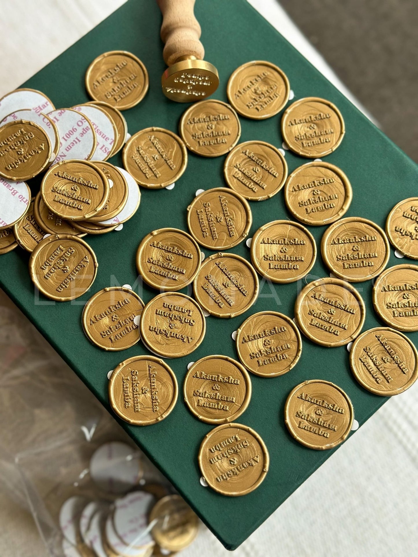 Personalized - Wax Seal Stamp and Self Adhesive | Peel - n - Stick Wax Stickers - LemonadeCustom Stamps