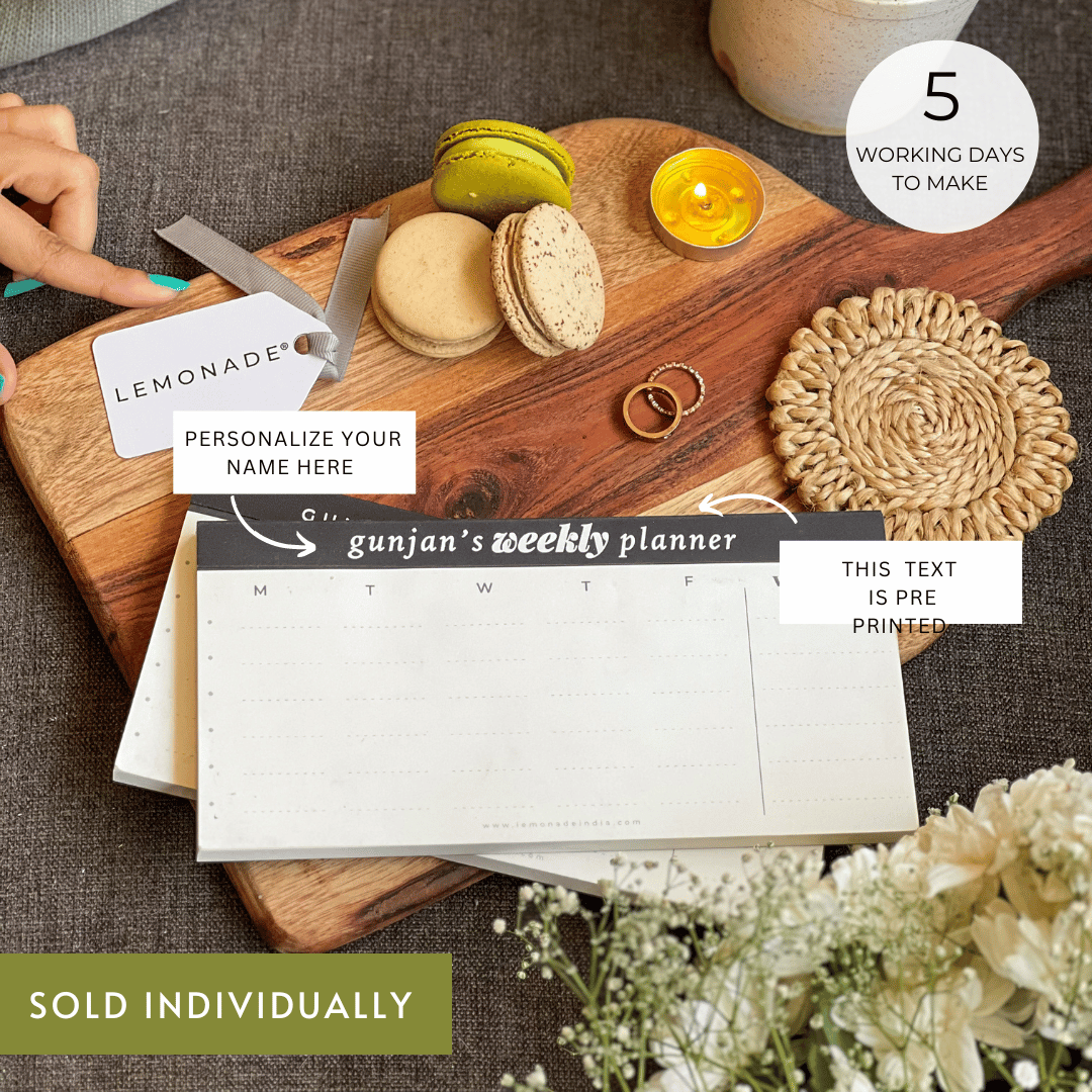 Personalized - Weekly Memo Pad - Planner - LemonadeStationery