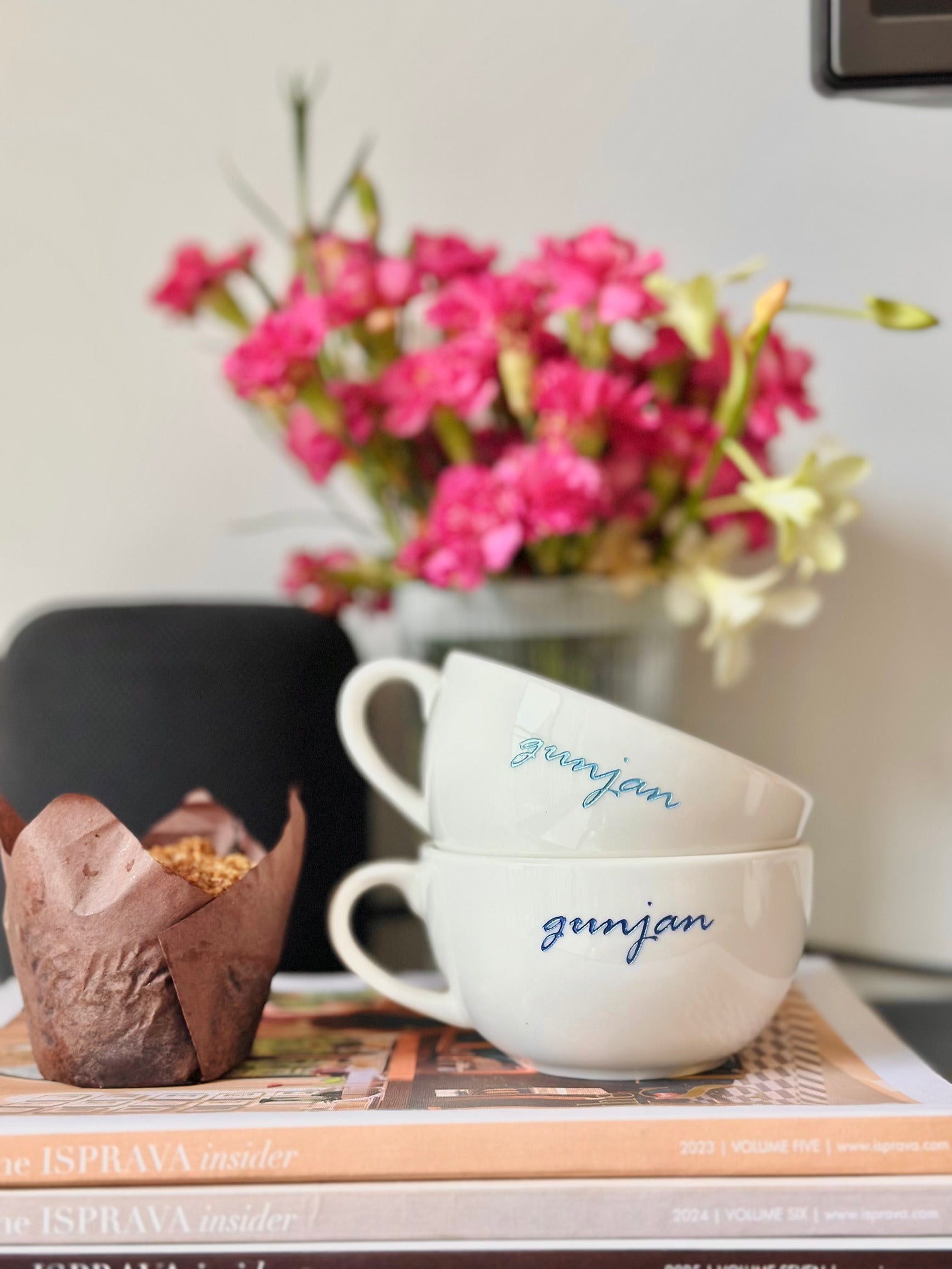 Personalized White Cappuccino Mug | Custom Ceramic Coffee Mug with Name | Artisan Collection - Cursive - LemonadeHome