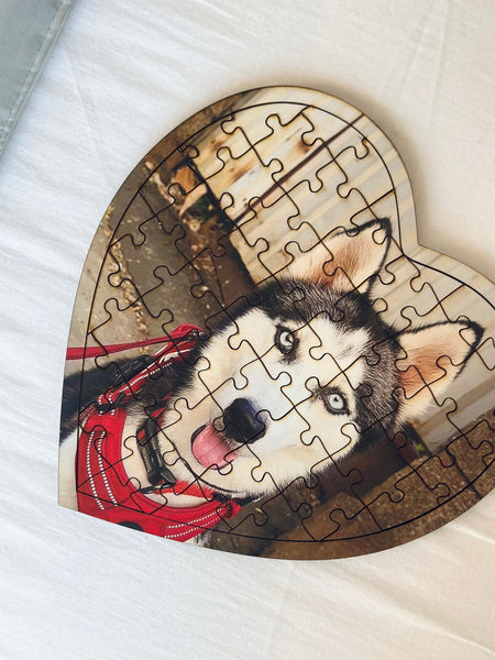 Personalized - Wooden Heart Puzzle - LemonadeLuxe Gifting