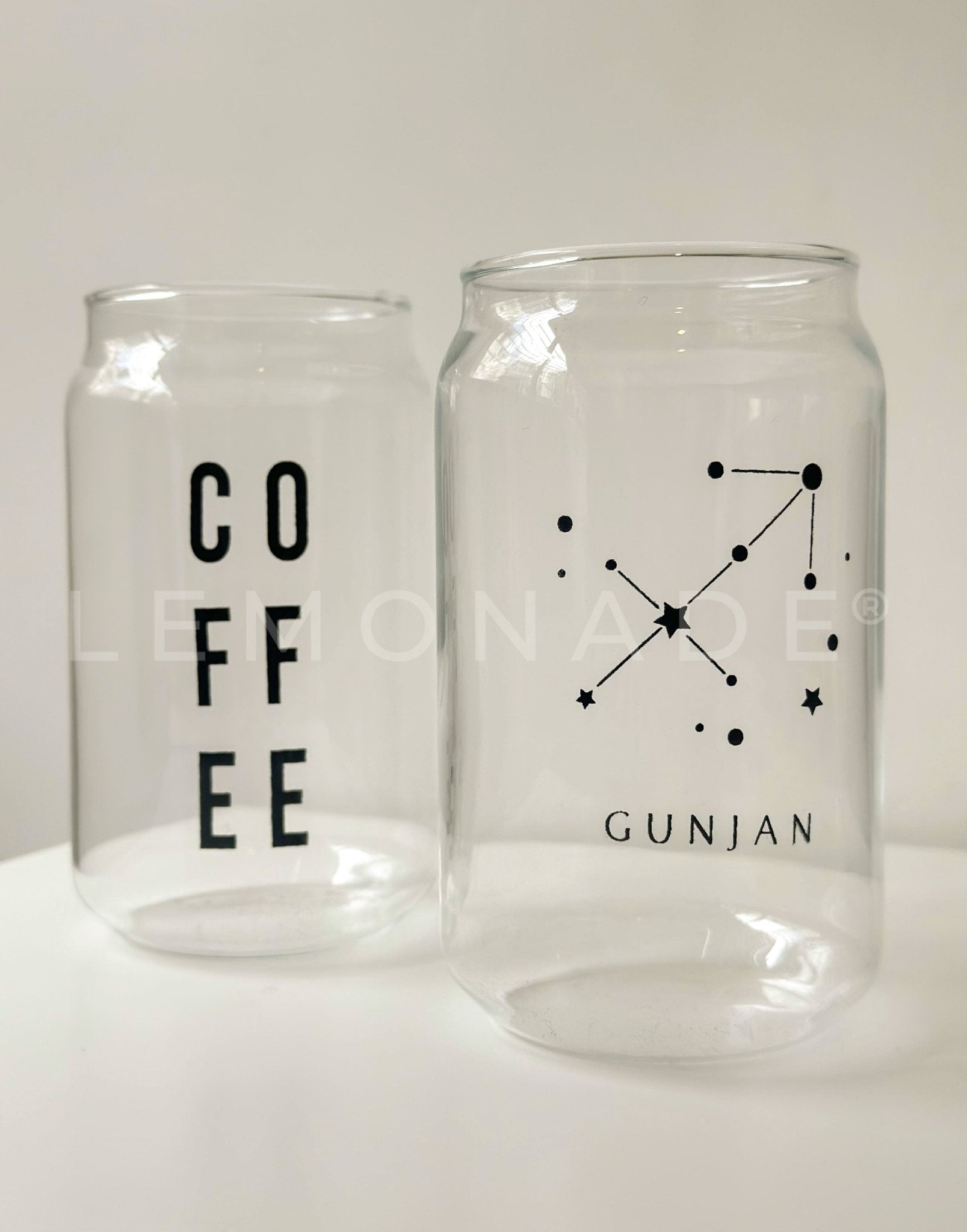 Personalized - Zodiac Can Glass With Straw - Grande - LemonadeHome