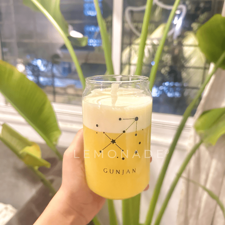 Personalized - Zodiac Can Glass With Straw - Grande - LemonadeHome