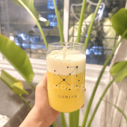 Personalized - Zodiac Can Glass With Straw - Grande - LemonadeHome