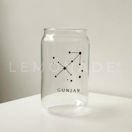 Personalized - Zodiac Can Glass With Straw - Grande - LemonadeHome