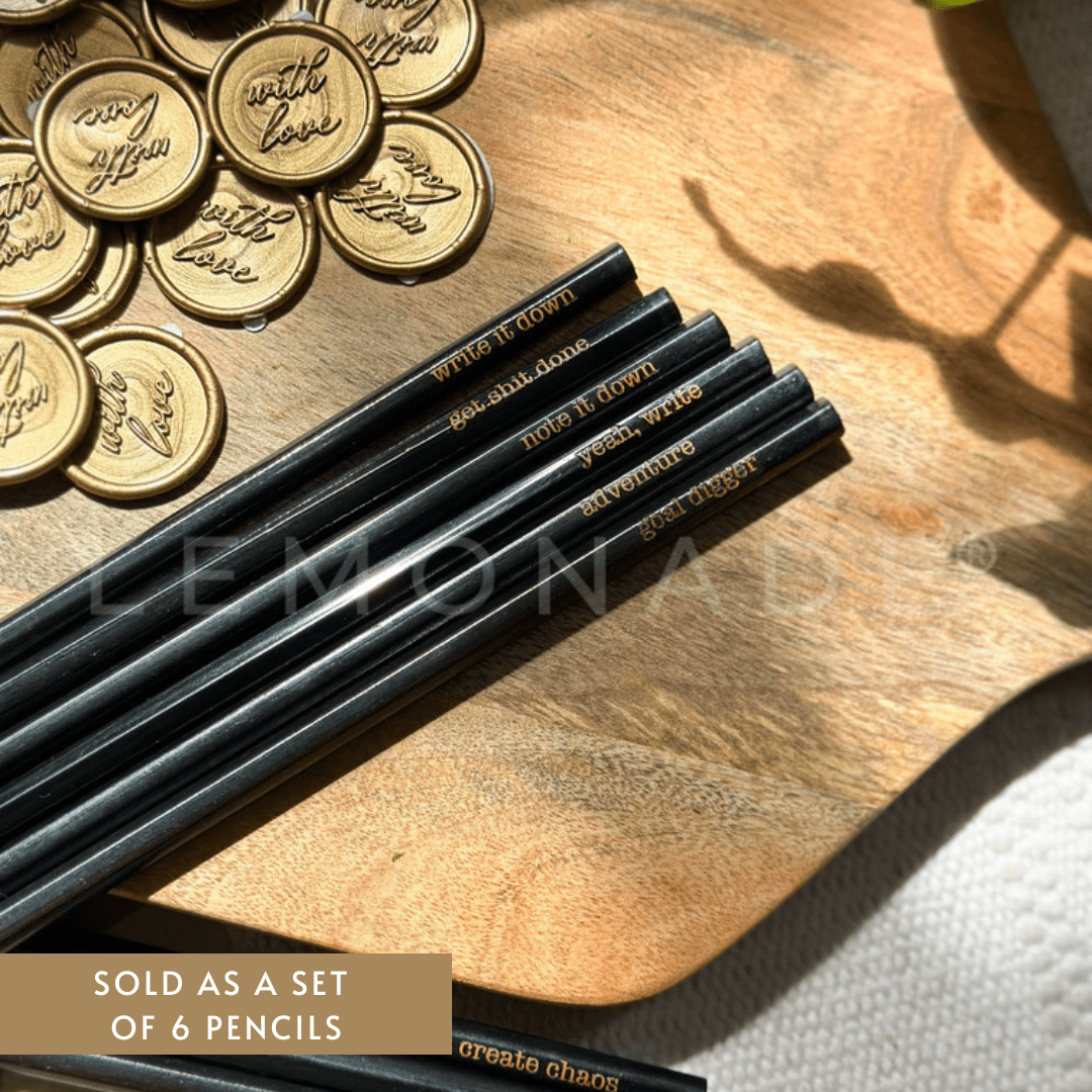 Pre Design - Black Pencils - Set of 6 - LemonadeStationery