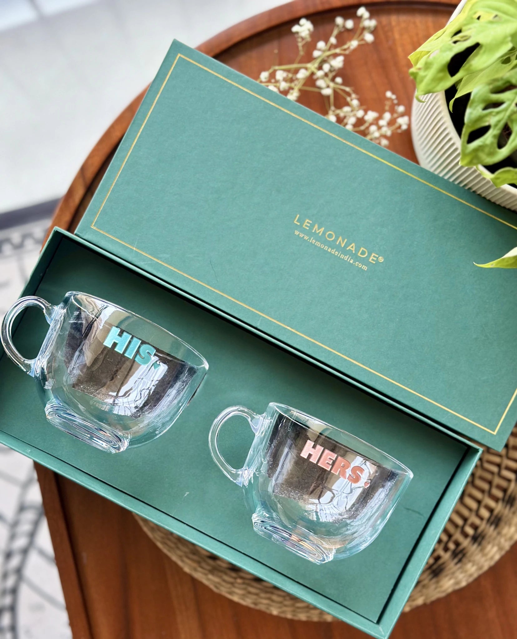 Pre Design Gift Hamper Set – Clear Couple Mug - Lemonade
