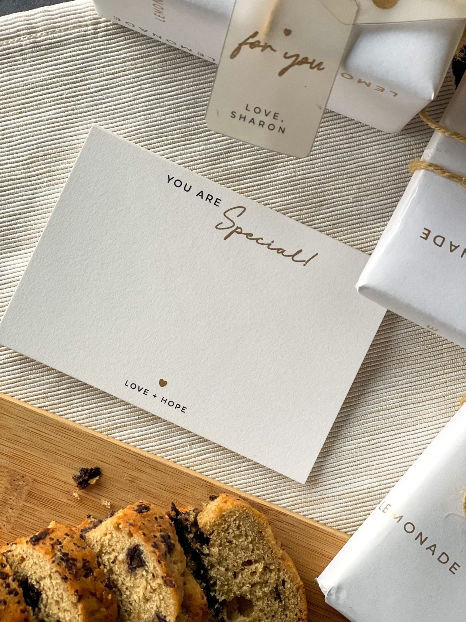 Pre Design - Gold Printed Festive Notecards - You Are Special - LemonadeStationery