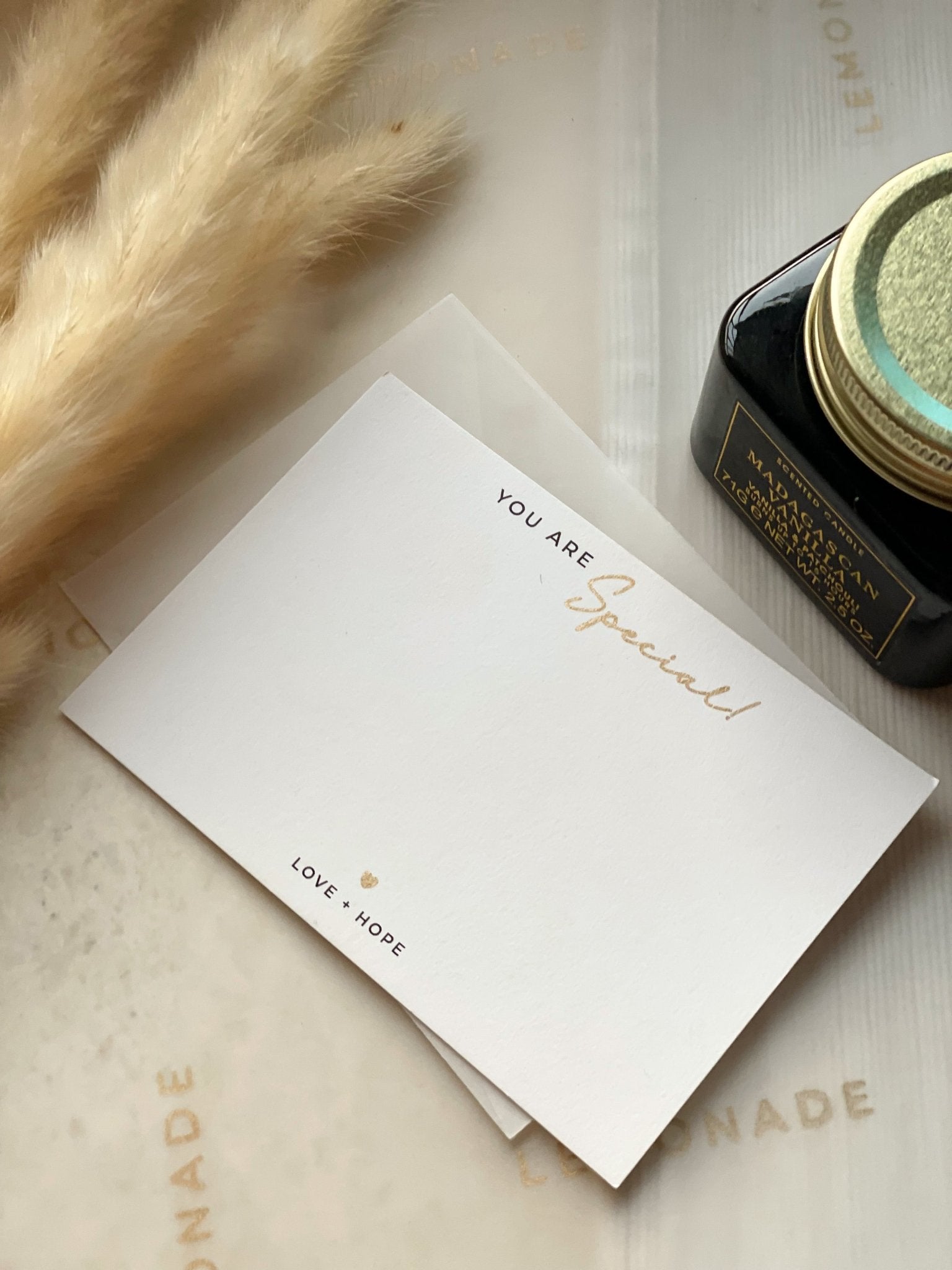 Pre Design - Gold Printed Festive Notecards - You Are Special - LemonadeStationery