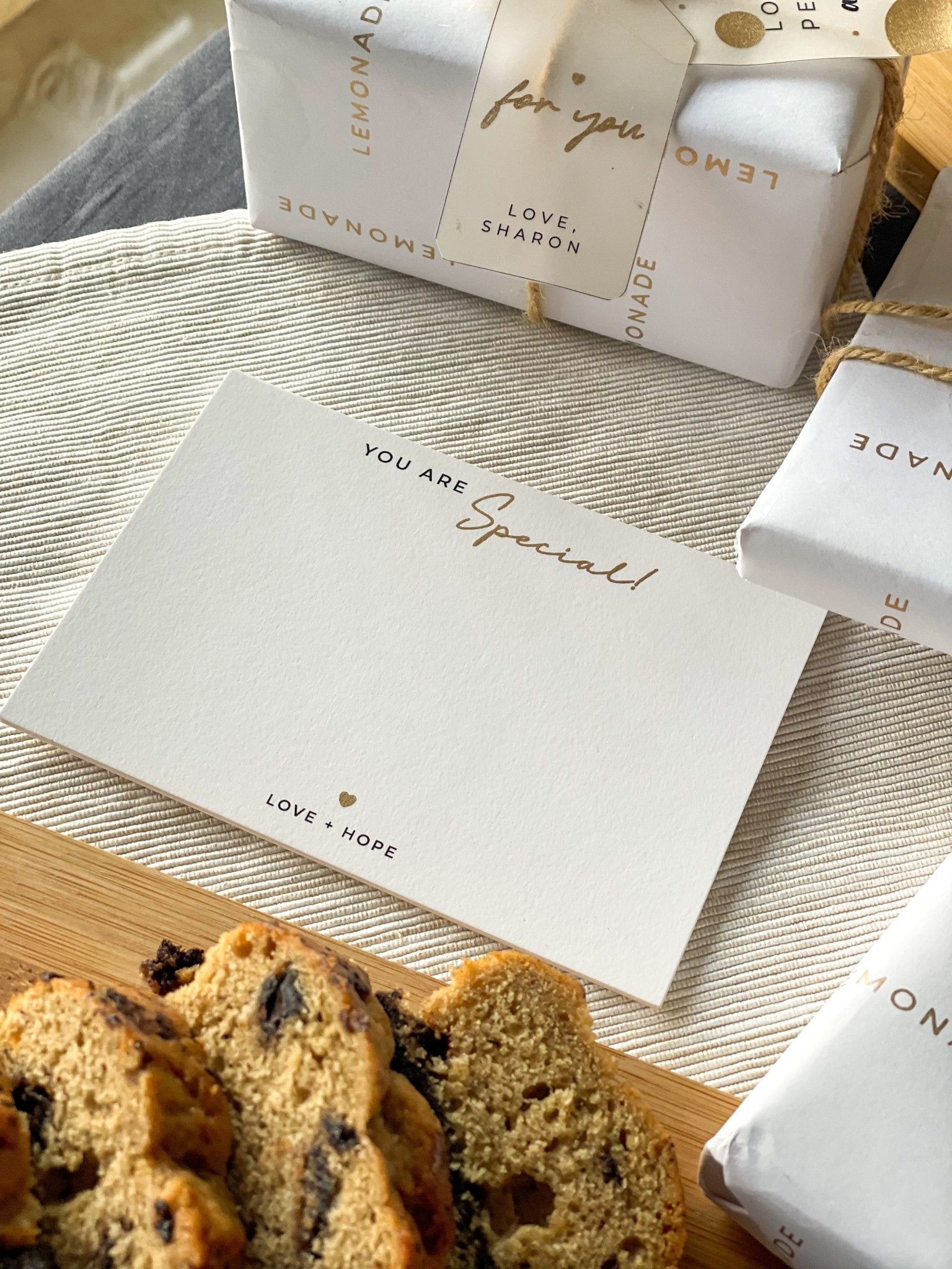 Pre Design - Gold Printed Festive Notecards - You Are Special - LemonadeStationery