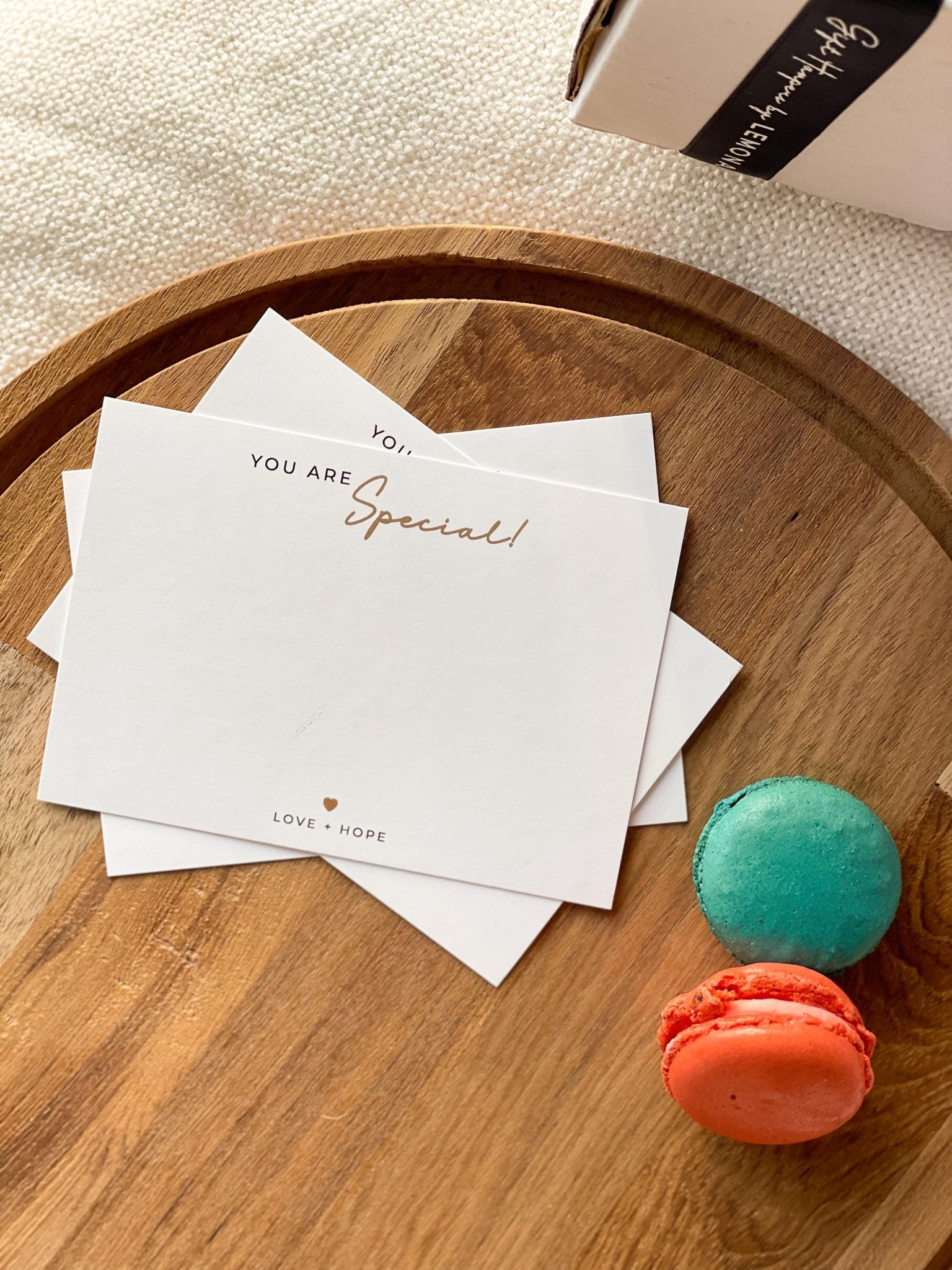 Pre Design - Gold Printed Festive Notecards - You Are Special - LemonadeStationery