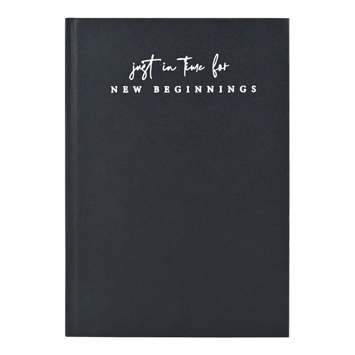 Pre Design - Hardbound Notebook - Black - Just in time for New Beginnings - LemonadeStationery