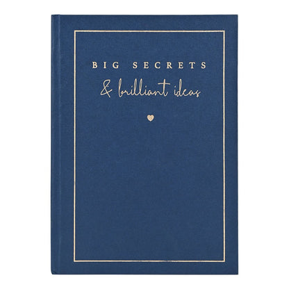 Pre Design - Hardbound Notebook - Blue - Big Secrets and Brilliant Ideas - LemonadeStationery
