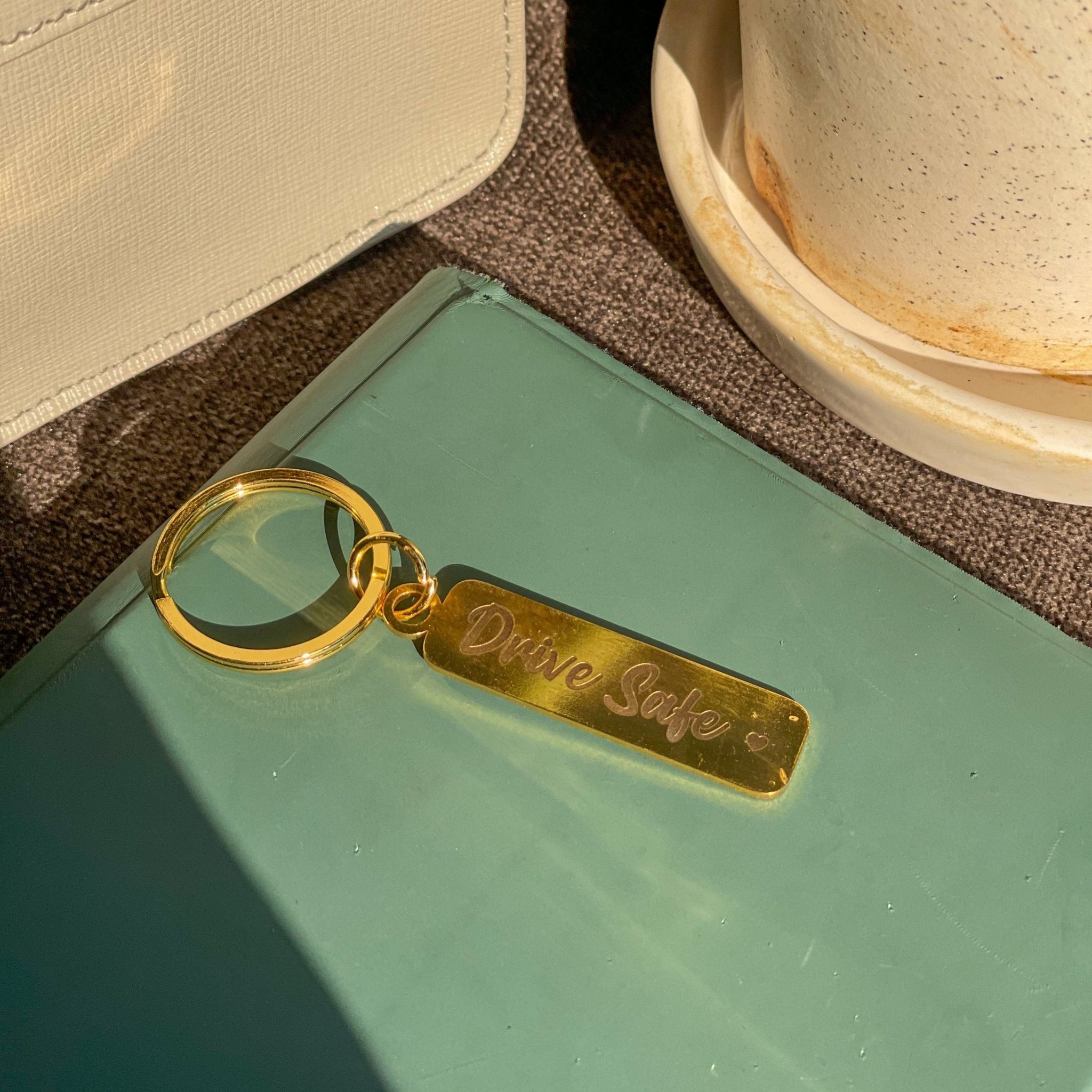 Pre Design - Metal Keychain plate - Drive Safe - LemonadeHome