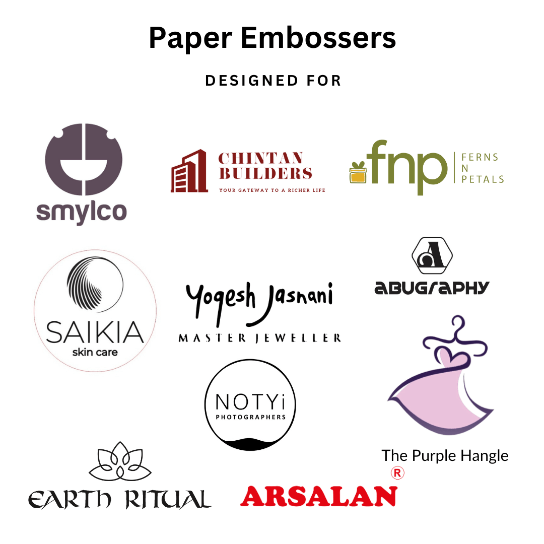 Personalized paper embosser set – custom embossing stamp for stationery, books, and branding by Lemonade