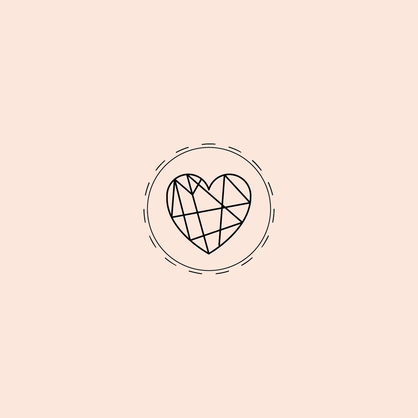 Pre-design Valentine paper embosser with geometric heart design – custom embossing stamp by Lemonade