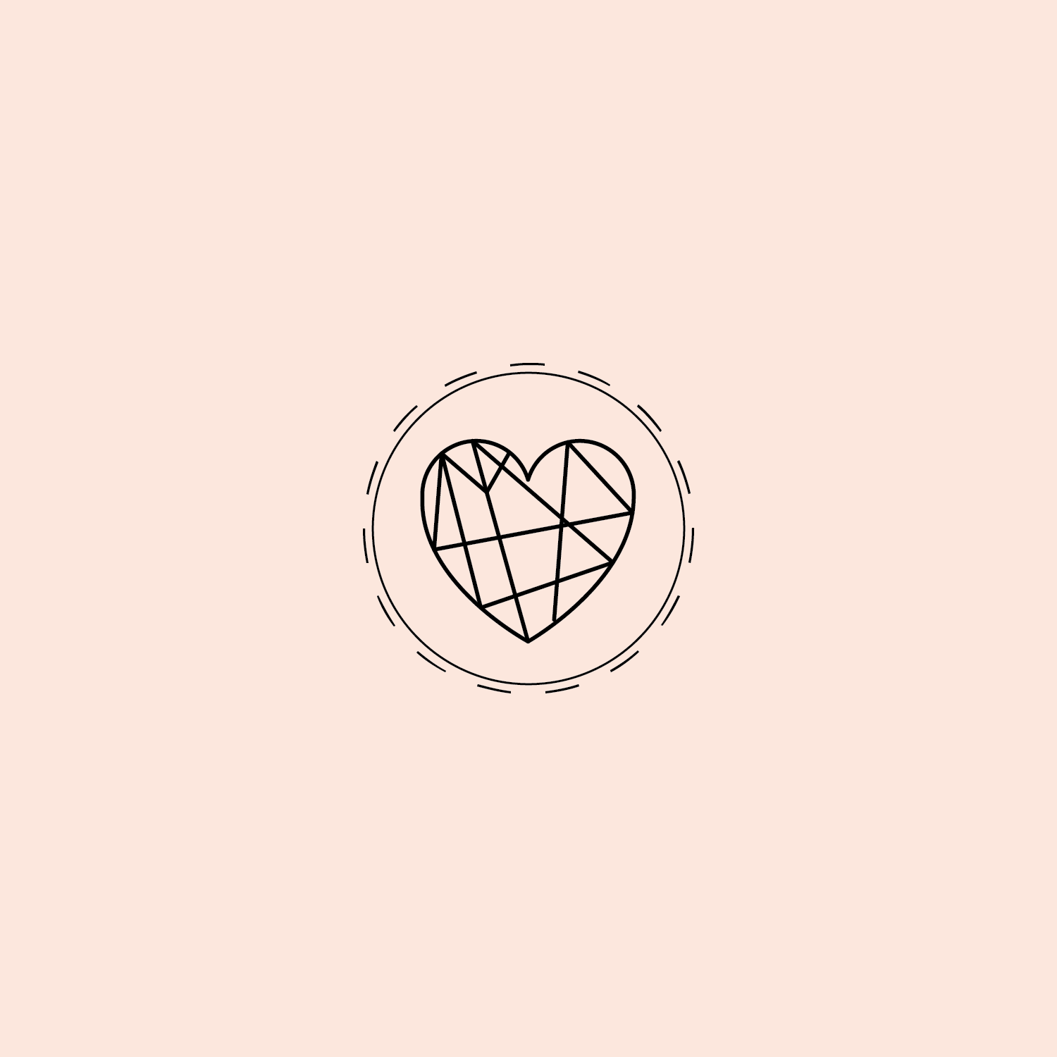 Pre-design Valentine paper embosser with geometric heart design – custom embossing stamp by Lemonade