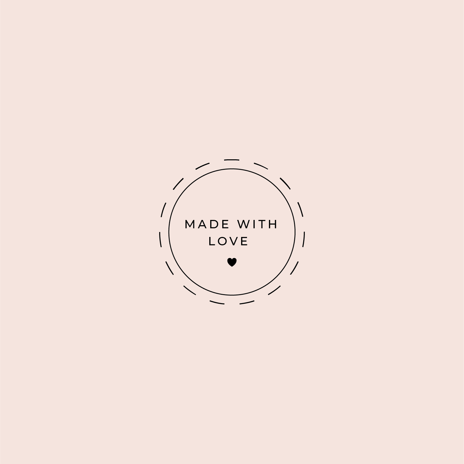Pre-design paper embosser with “Made With Love” design – embossing stamp for stationery, cards, and packaging