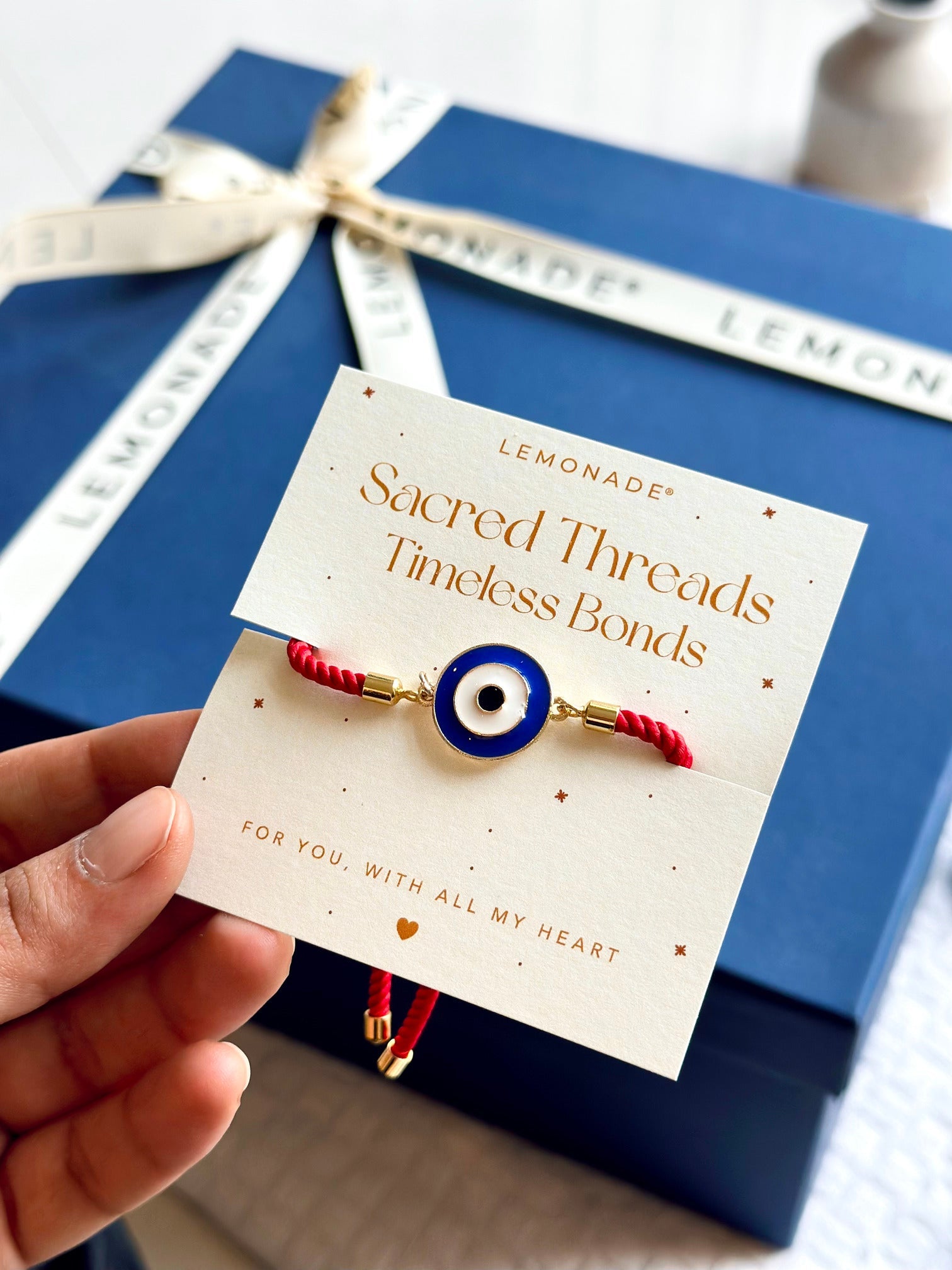 Pre Design - Rakhi - Evil Eye Bold - Assorted Thread - Sold Individually - Lemonade