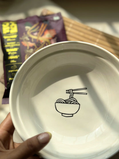 Pre Design Ramen Bowl With Chopstick – Inside Print - Lemonade