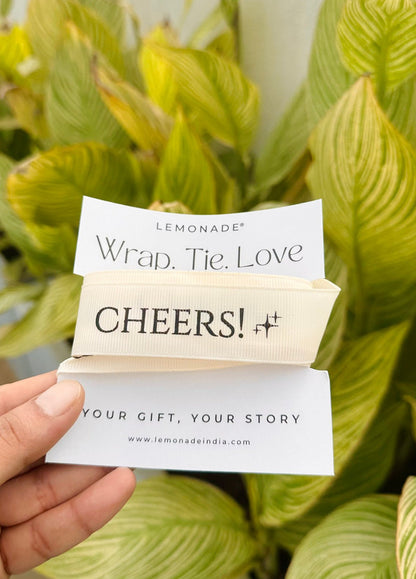 Pre-designed festive ribbon with printed designs for gift wrapping, party décor, and seasonal celebrations – Lemonade Stationery.