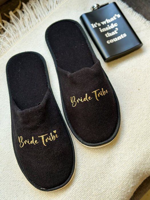 Pre Design - Room Slippers - Graphite - Bride Tribe - LemonadeLuxe Gifting