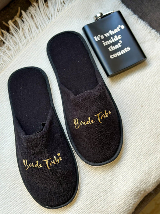 Pre Design - Room Slippers - Graphite - Bride Tribe - LemonadeLuxe Gifting