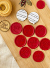 Pre Design - Self Adhesive | Peel - n - Stick Wax Buttons - With Love - Red - LemonadeCustom Stamps