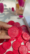 Pre Design - Self Adhesive | Peel - n - Stick Wax Buttons - With Love - Red - LemonadeCustom Stamps