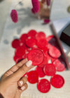 Pre Design - Self Adhesive | Peel - n - Stick Wax Buttons - With Love - Red - LemonadeCustom Stamps