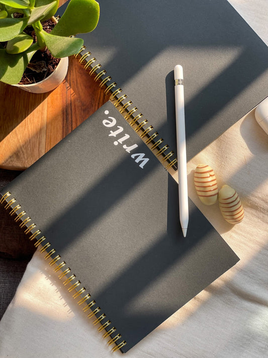Pre Design - Spiral Notebook Black - Write - LemonadeStationery