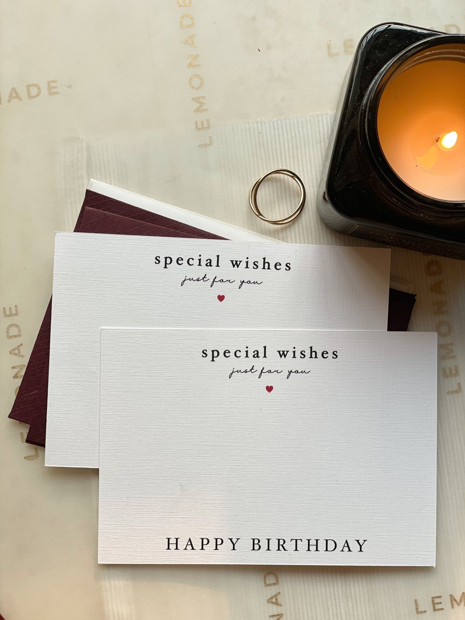 Pre Design - Textured Notecards - Special Wishes - LemonadeStationery