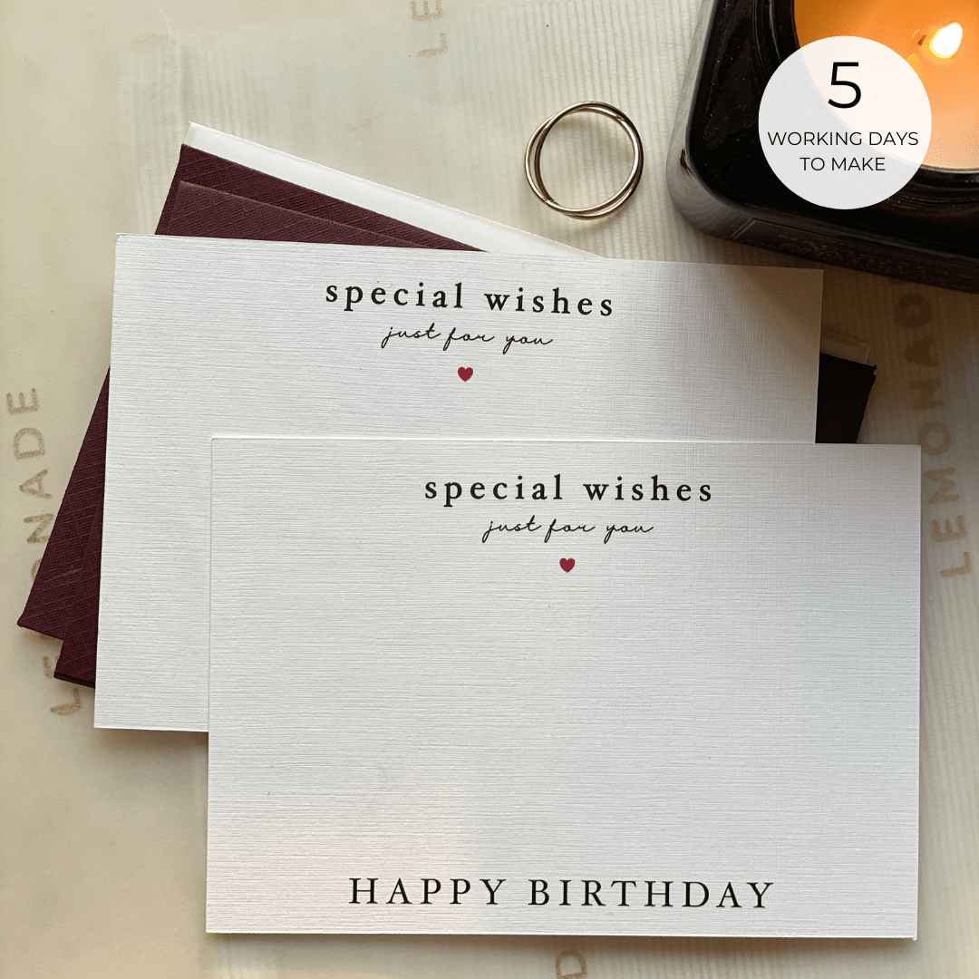 Pre Design - Textured Notecards - Special Wishes - LemonadeStationery