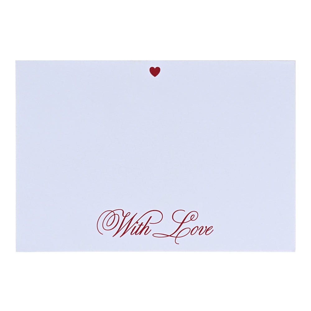 Pre Design - Textured Notecards - With Love - Marsala - LemonadeStationery