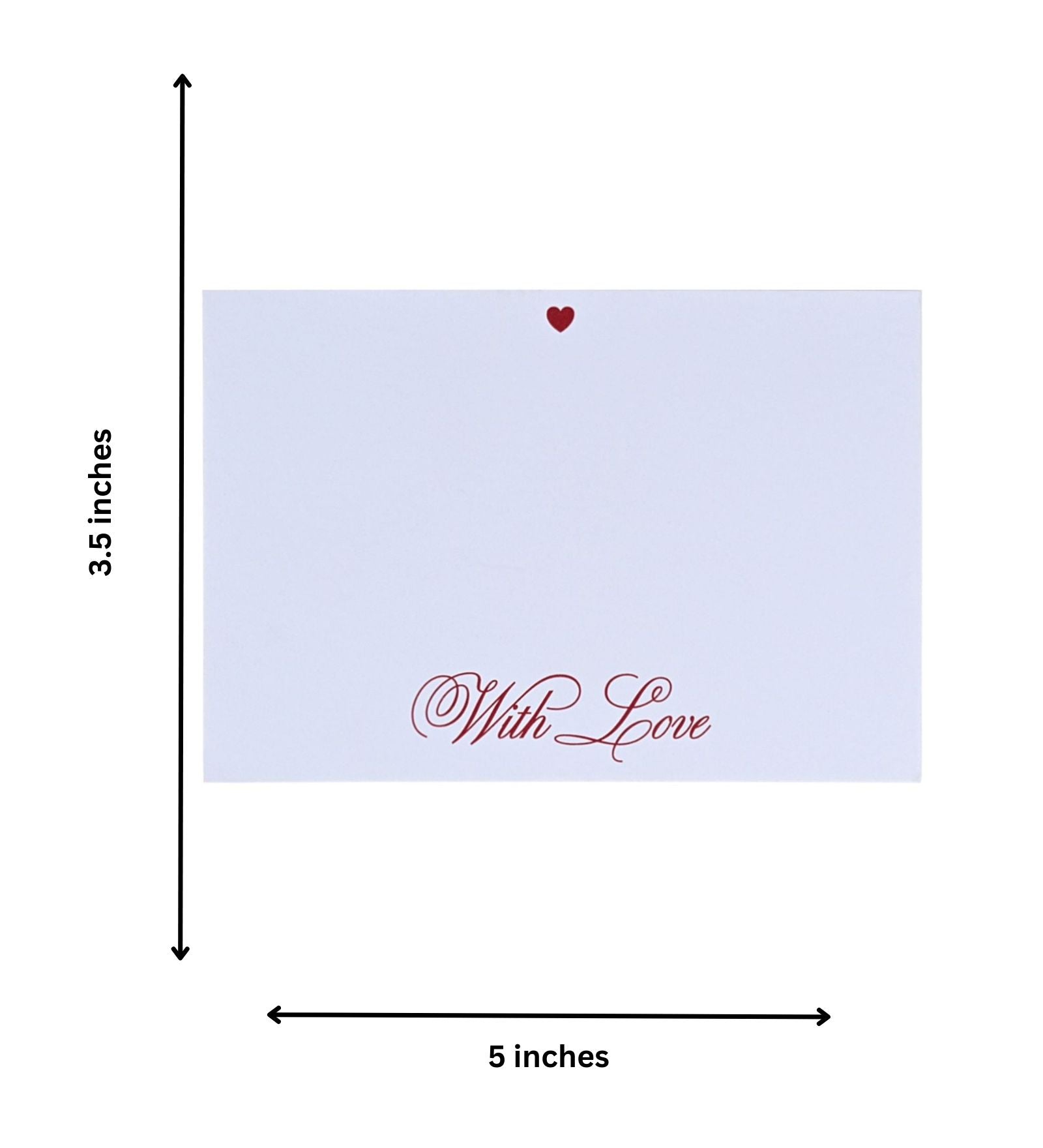 Pre Design - Textured Notecards - With Love - Marsala - LemonadeStationery