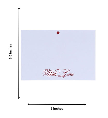 Pre Design - Textured Notecards - With Love - Marsala - LemonadeStationery