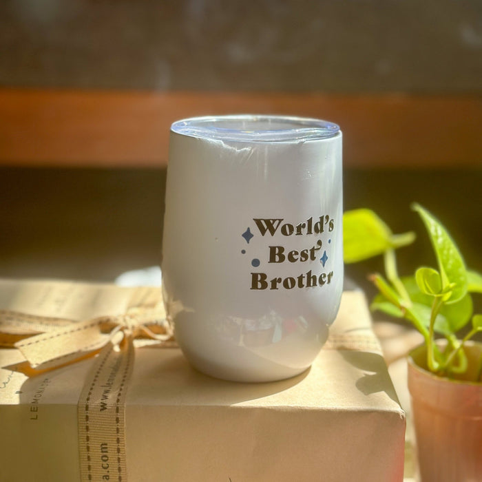 Pre Design - Travel Mug - White - World's Best Brother - LemonadeHome