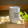 Pre Design - Travel Mug - White - World's Best Sister - LemonadeHome